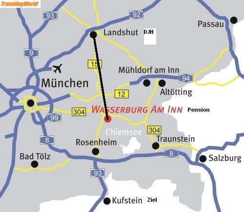 Deutschland: Lage Landshut - Wasserburg 2  / 