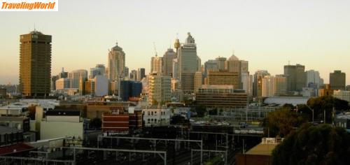 Australien: PICT2611 / Skyline von Sydney...aus einer Penthouse-Wohnung in Redfern