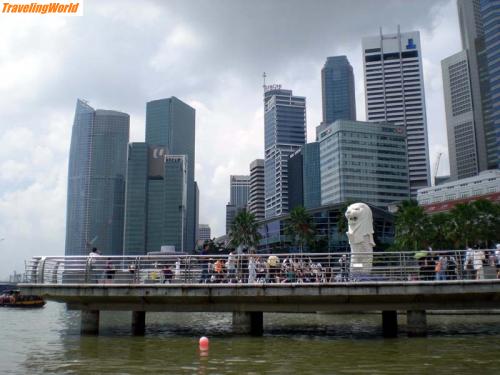 Singapur: DSCN0174 / Singapur River mit Blick auf die Skyline