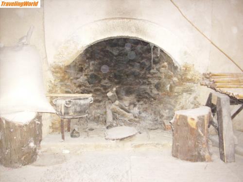 Griechenland: JD600846 / Feuerstelle in einer wieder Aufgebauten Wassermühle