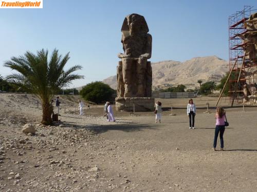 gypten: 003cb / Memnon Kolosse bei Luxor