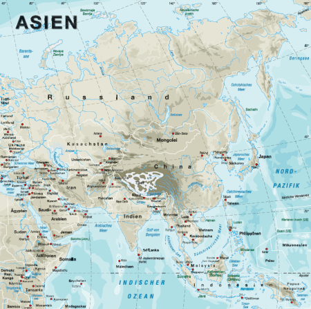 Landkarte von Südkorea