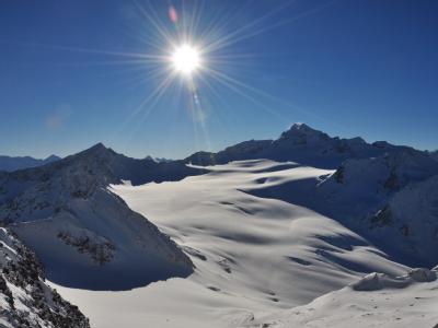 Unberührte Hänge bei Sölden