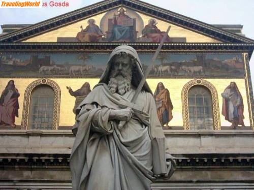 Italien: ©Rom (4) / Fasadenmosaik St.Paul vor den Mauern