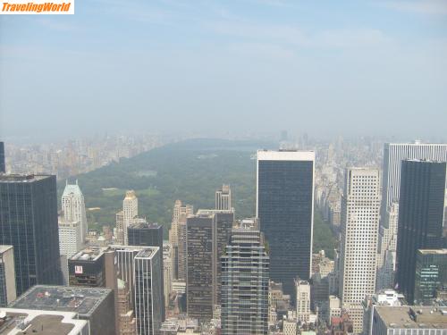 USA: Central Park / Vom Empire State Building in Richtung Norden, mitten von Manhattan der Central Park!