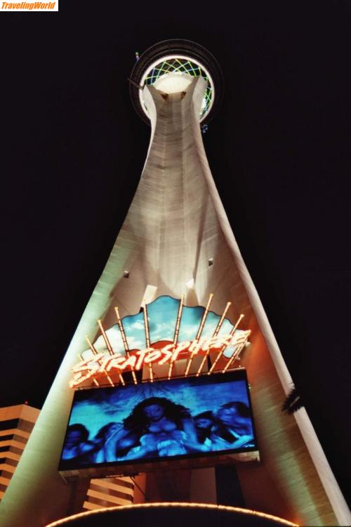 USA: Tower Nacht / 8. Tag: Las Vegas - Stratosphere Tower bei Nacht