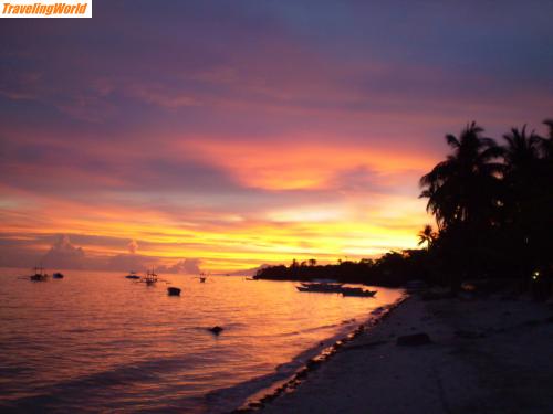 Philippinen: PB050237 / Sonnenuntergang @ Alona Beach
