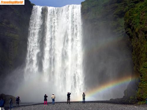 Island: Skogarfoss / schöne Wasserfälle ohne Ende, hier Skogarfoss