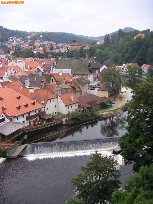 Tschechien: PICT2434 / Krumlov vom Schloss gesehen
