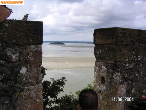 Frankreich: Urlaubsrundreise 194 / nach 5 (fünf) Minuten. Mann müß laufen um nicht von der Flut eingeholt zu werden!