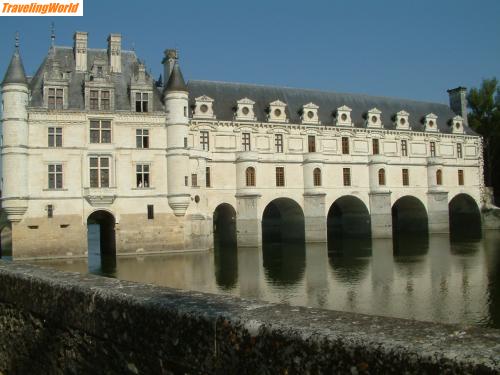 Frankreich: Loire 1 041 / Chateau Chenonceaux Scloss über der Cher