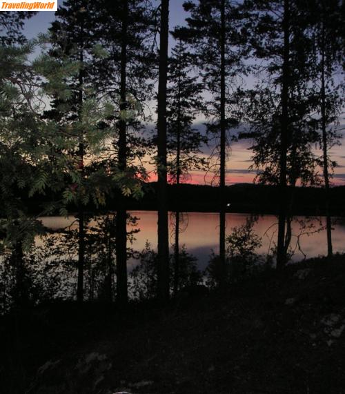 Finnland: PICT0021a_1 / Sonnenuntergang am See