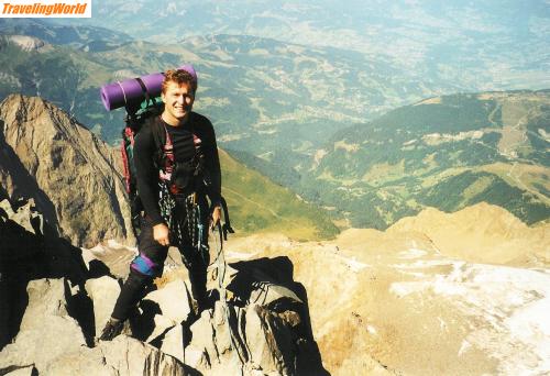 Frankreich: MontBlanc_1 / In der Westwand unterhalb Aiguille du Goûter