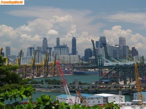 Singapur: PA021275 / Hafen/Skyline Singapore