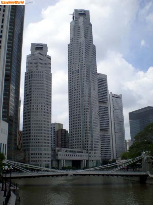 Singapur: DSCN0167 / Singapur River mit Blick auf die Skyline