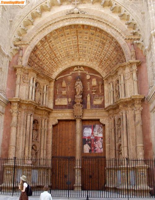 Spanien: M038 / Hauptportal der Kathedrale von Palma