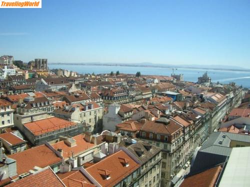 Portugal: Portugal.Lissabon 081 / Blick vom Aufzugturm auf die Altstadt