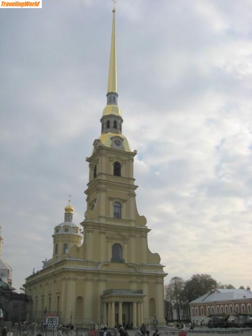 Russland: M.P.09.07 287 / Das Wahrzeichen von Petersburg: die Peter u. Paul - Kathedrale mit 80m hohem Turm