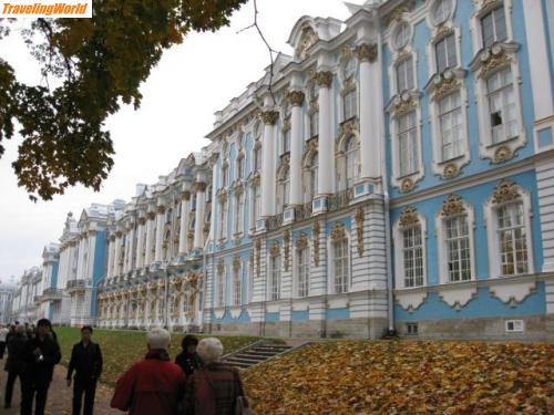 Russland: M.P.09.07 366 / Der Puschkin o. Sommerpalst der Zaren(die Fassade ist so lang, sie Past auf keine Linse.)