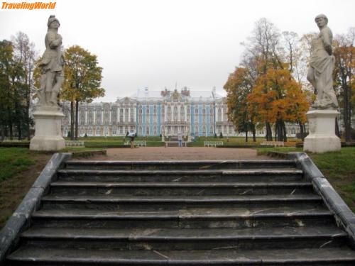 Russland: M.P.09.07 406 / Die Schlossfassade vom Park aus
