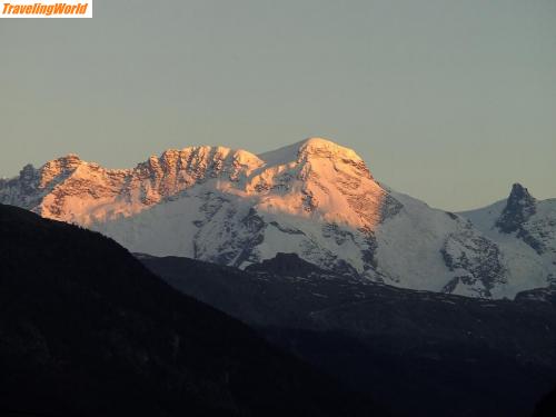 Schweiz: Alpenglühen am Breithorn / Alpenglühen am Breithorn