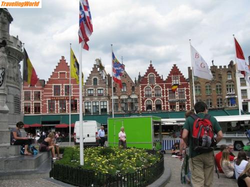 Belgien: 05a. In Brügge / Auf dem Markplatz in Brügge