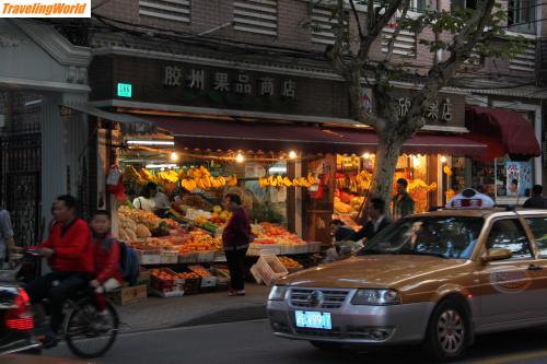 China: obststand / typischer chinesischer obststand 