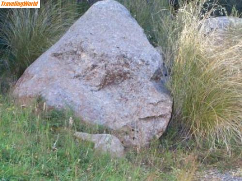 Neuseeland: DSCI0006 / Stein am Visitoreingang Tongariropark