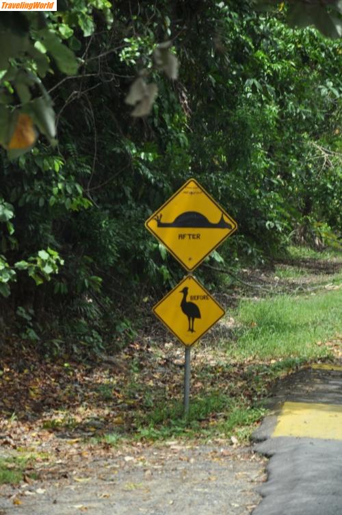 Australien: Cassowarie sign / 