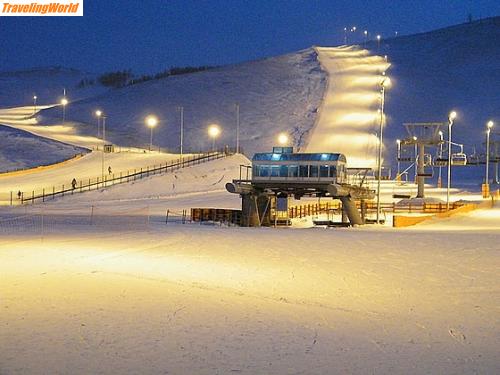 Mongolei: 560 Sky nacht / Nachtski im Sky Resort auf über 6 Kilometern Flutlichtpisten