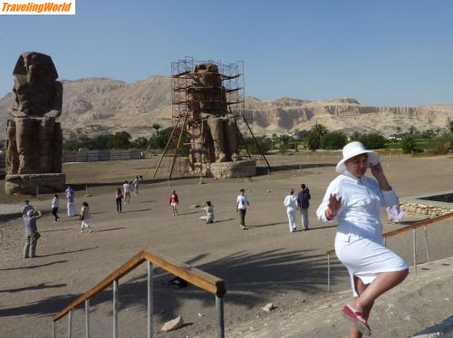 �gypten: 003ca / Memnon Kolosse bei Luxor