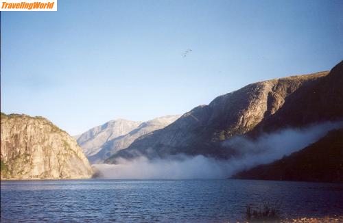 Norwegen: eidfjord morgens / 