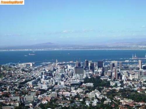 Sdafrika: DSCF1587 / Blick über Kapstadt vom Tafelberg (Low Station)