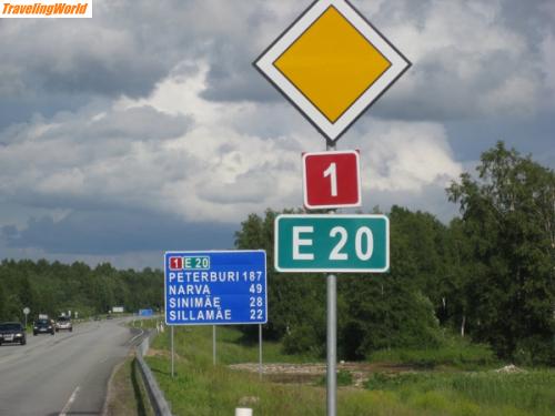 Russland: IMG_4452 / Nach dem Passieren eines heftigen Gewitters bin ich hier in Jöhvi meinem Ziel schon sehr nahe: