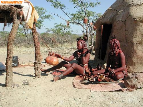 Namibia: Namibia Himbas at hut / 