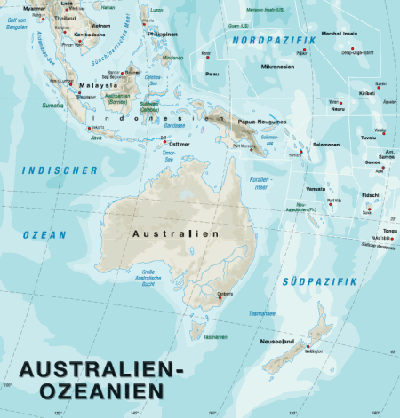 Landkarte von Neuseeland