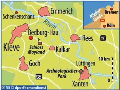 Karte Niederrhein