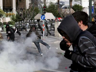Randale in Athen