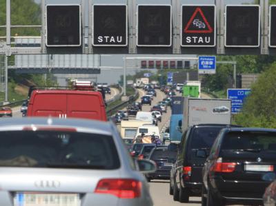 Stau auf der Autobahn